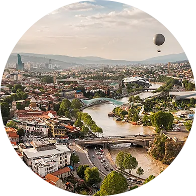 Luftaufnahme von Tiflis
