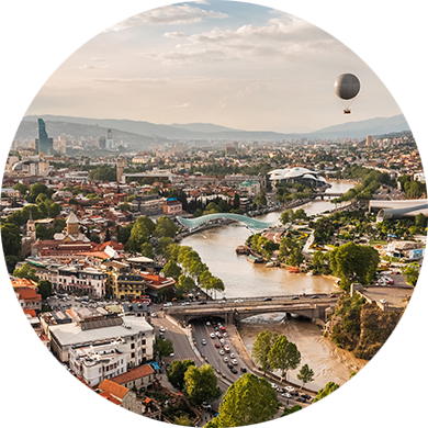 Luftaufnahme von Tiflis